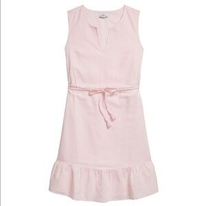 Women’s VINEYARD VINES Pink linen flounce dress- Size Medium